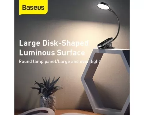 Лампа Baseus Comfort Reading Mini Clip Lamp Dark Gray (DGRAD-0G) для читання Лампа Baseus Comfort Reading Mini Clip Lamp Dark Gray (DGRAD-0G) для читання